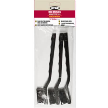 Hyde Hyde Tools 46640 Nylon Mini Brushes; Pack - 3 841306